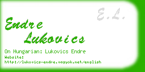 endre lukovics business card